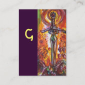 DURENDAL , ROMANTISCH SWORD EN ANGEL MONOGRAM VISITEKAARTJE (Achterkant)