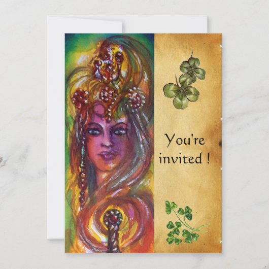 DURENDAL, St Patrick's Day Party, bruin perkament Kaart (Voorkant)