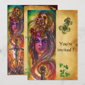 DURENDAL, St Patrick's Day Party, bruin perkament Kaart (Voorkant / Achterkant)