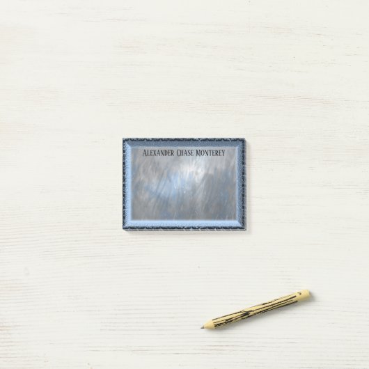 Durenfield Skye Cool Unique Monogram Post-it® Notes (Op bureau)