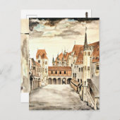 Durer, Binnenplaats van het voormalige kasteel Inn Briefkaart (Voorkant / Achterkant)