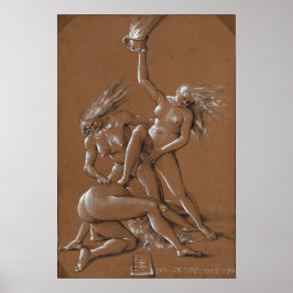 Dürer - De groet van het nieuwe jaar met drie heks Poster