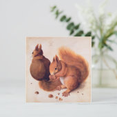 Durer - Eekhoorns 1512 Feestdagenkaart (Staand voorkant)