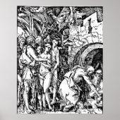 Durer Etching Descent in Hell Poster (Voorkant)