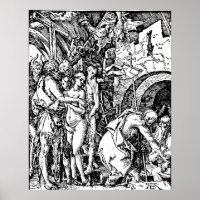 Durer Etching Descent in Hell