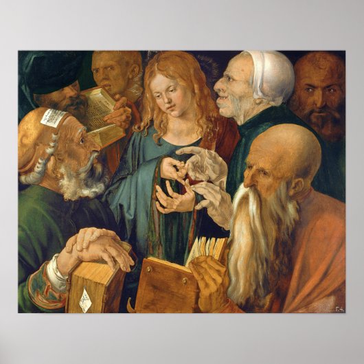 Dürer - Jezus onder de doktoren Poster (Voorkant)