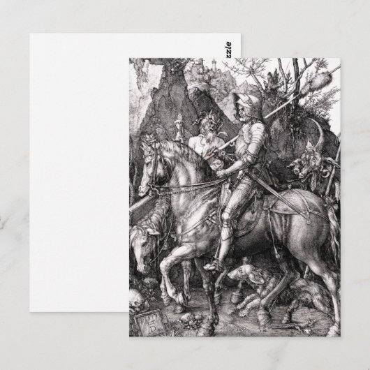Durer Knight Death and the Devil Briefkaart (Voorkant / Achterkant)