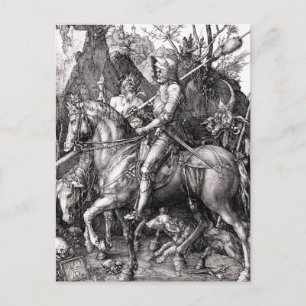 Durer Knight Death and the Devil Briefkaart