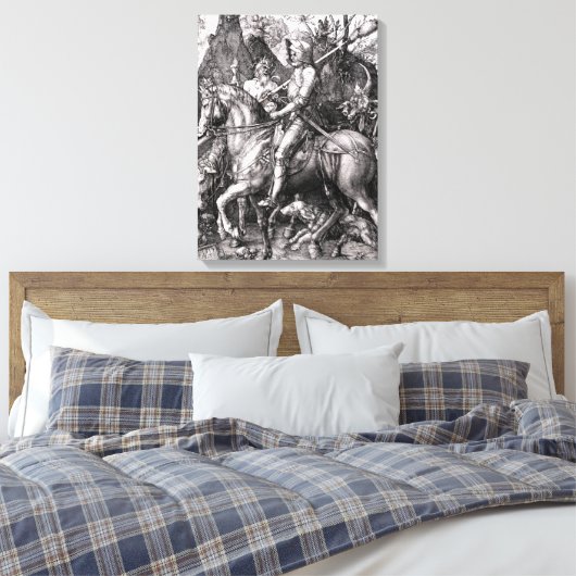 Durer Knight Death and the Devil Canvas Afdruk (Insitu (Slaapkamer))