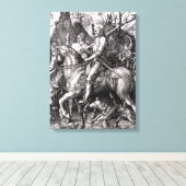 Durer Knight Death and the Devil Canvas Afdruk (Insitu (Houten vloer))