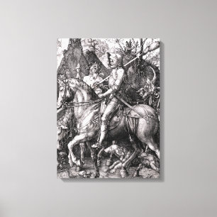 Durer Knight Death and the Devil Canvas Afdruk