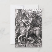 Durer Knight Death and the Devil Invitations Kaart (Voorkant)