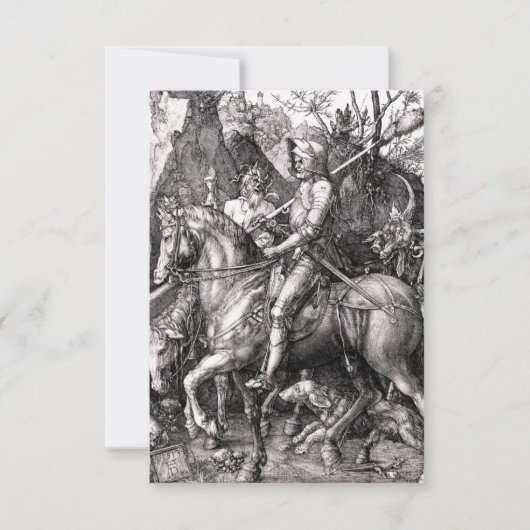 Durer Knight Death and the Devil Invitations Kaart (Voorkant)