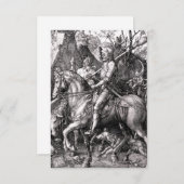 Durer Knight Death and the Devil Invitations Kaart (Voorkant / Achterkant)