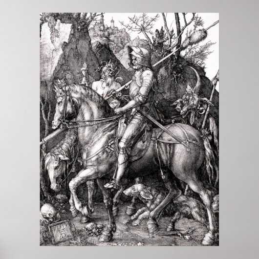 Durer Knight Death and the Devil Poster (Voorkant)