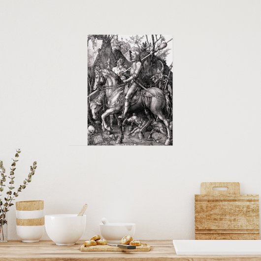 Durer Knight Death and the Devil Poster (Keuken)