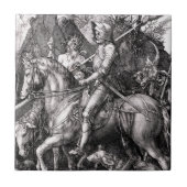 Durer Knight Death and the Devil Tile Tegeltje (Voorkant)