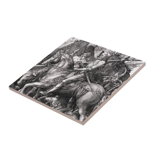 Durer Knight Death and the Devil Tile Tegeltje (Zijkant)