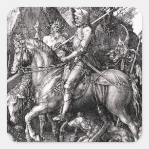 Durer Knight Death en de Duivel Stickers