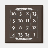 Durer Magic Square Wiskunde Nerd Magneet (Voorkant)