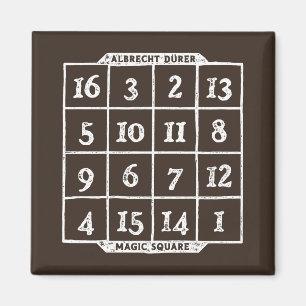 Durer Magic Square Wiskunde Nerd Magneet