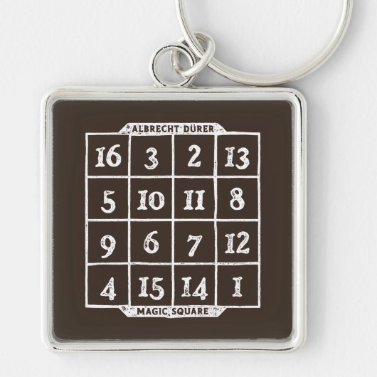 Durer Magic Square Wiskunde Nerd Sleutelhanger (Voorkant)