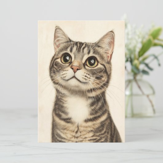 Dürer's Tabby Schatten 3 Kaart (Staand voorkant)