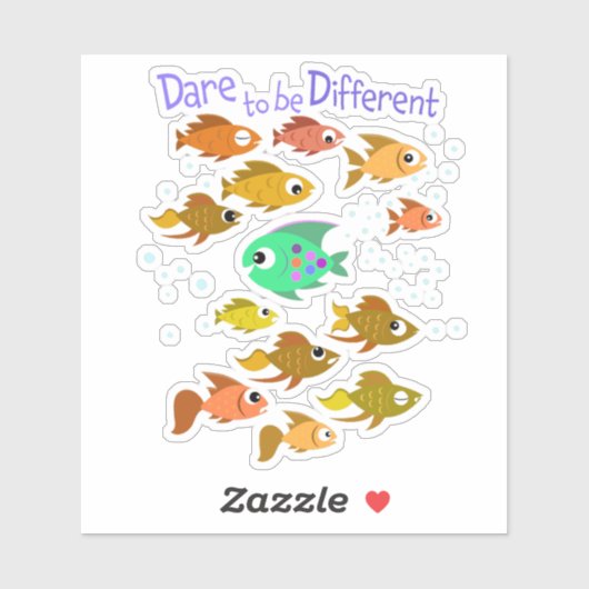 Durf anders te zijn als basisleraar sticker (Vel)