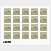 Durf anders te zijn, apen, safari vierkante sticker (Vel)