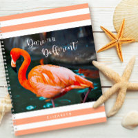 Durf anders te zijn Flamingo Oranje witte strepen