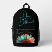 Durf anders te zijn Kleurrijke Zonnebloem Bedrukte Rugzak (Voorkant)