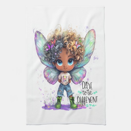 Durf anders te zijn Lil' Fairy keukendoeken Theedoek (Verticaal)