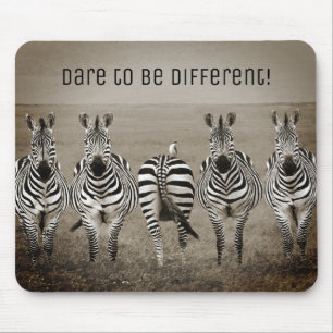 Durf anders te zijn! Zebra Muismat