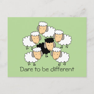 Durf anders te zijn Zwarte schaap Briefkaart