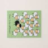 Durf anders te zijn Zwarte schaap Legpuzzel (Horizontaal)