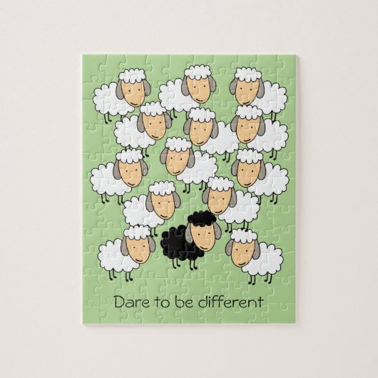 Durf anders te zijn Zwarte schaap Legpuzzel (Verticaal)