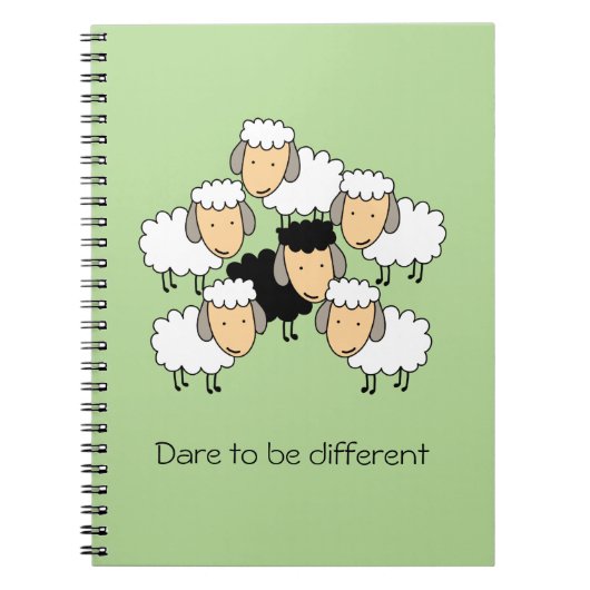 Durf anders te zijn Zwarte schaap Notitieboek (Voorkant)