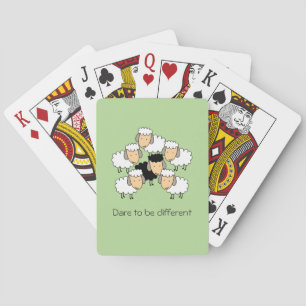 Durf anders te zijn Zwarte schaap Pokerkaarten