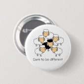 Durf Anders Te Zijn Zwarte Schaap Ronde Button 5,7 Cm (Voorkant /achterkant)