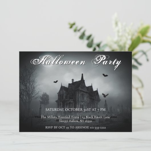 Durf deel te nemen aan Halloween Party Invitation Kaart (Staand voorkant)