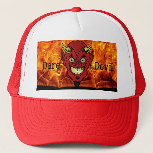 Durf Duivel Personaliseer Tekst Trucker Pet (Voorkant)