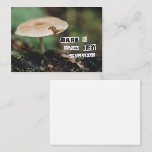 Durf elk Challenge Wenskaart te verwelkomen Notitiekaartje (Voorkant / Achterkant)