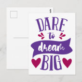 Durf Groot Te Dromen Inspirerend Motiverend Postc Briefkaart (Voorkant / Achterkant)