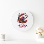 Durf Halloween Schrik Paarse Voodoo Pop Crescent M Grote Klok (Huis)
