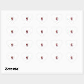 Durf Halloween Schrik Paarse Voodoo Pop Crescent M Hart Sticker (Vel)