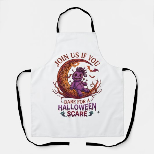 Durf Halloween Schrik Paarse Voodoo Pop Crescent M Schort (Voorkant)