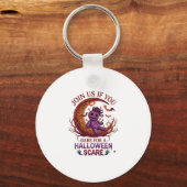 Durf Halloween Schrik Paarse Voodoo Pop Crescent M Sleutelhanger (Voorkant)