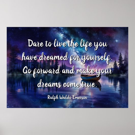 Durf het leven te leven dat je droomt poster (Voorkant)