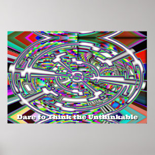 Durf het ondenkbare te denken (verander de woorden poster