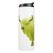 Durf je alles voor te stellen Yellow Bison Tumbler Thermosbeker (Gedraaid links)